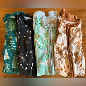 Little Sleepies Zippies, set of 4, size 3-6 month